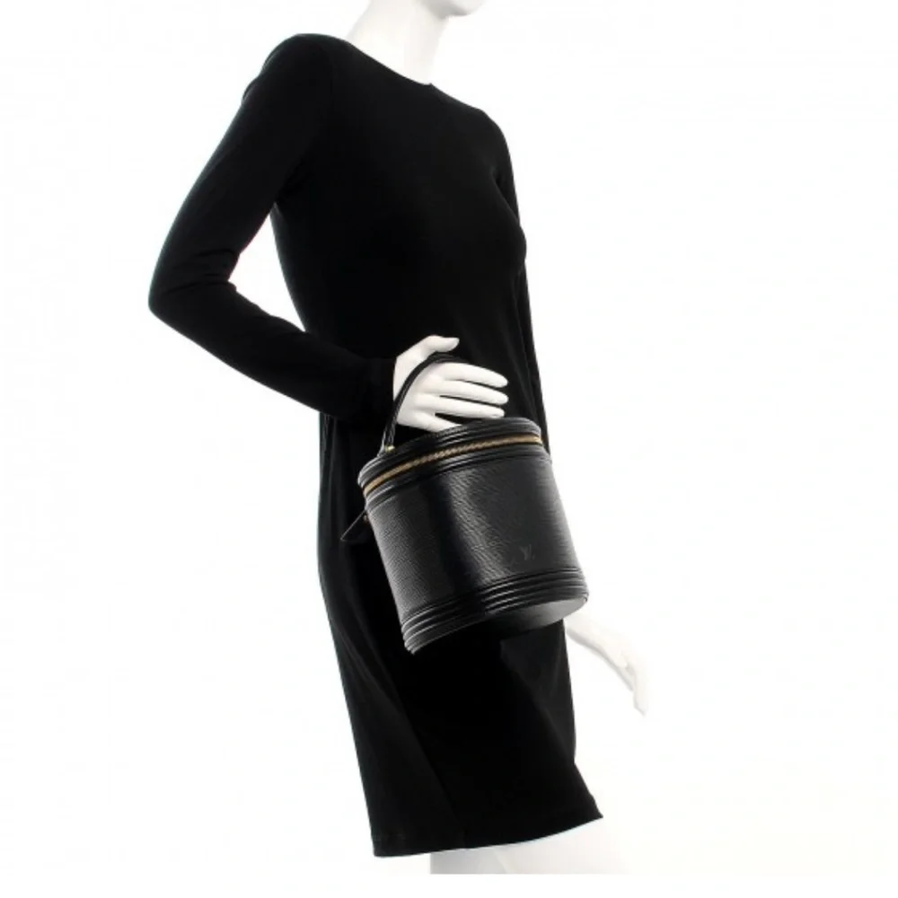 Louis Vuitton Epi Cannes Vanity Handbag Black Cosmetic Case